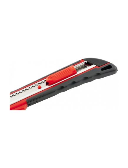 Нож 9 мм выдвижное лезвие металлическая направляющая эргономичная рукоятка MATRIX 78932, фото , изображение 2 - Метэкс