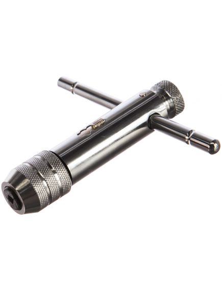 Вороток для метчиков М5-М12 хромированный с трещоткой MATRIX 76907, фото , изображение 3 - Метэкс