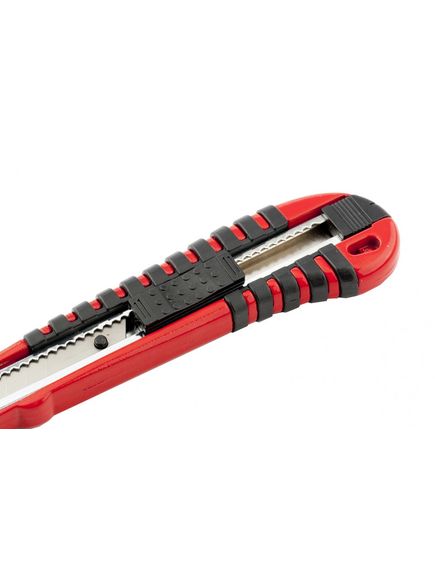 Нож 9 мм выдвижное лезвие металлическая направляющая эргономичная рукоятка MATRIX 78937, фото , изображение 2 - Метэкс