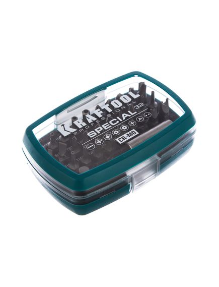 Набор бит специальных с адаптером 32 шт KRAFTOOL 2610-H32, фото , изображение 2 - Метэкс