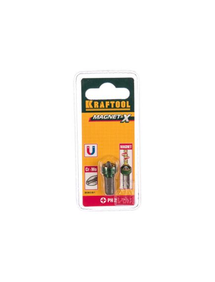 Бита PH2 x 25 мм с ограничителем и магнитом KRAFTOOL 26128-2-25-1, фото , изображение 3 - Метэкс