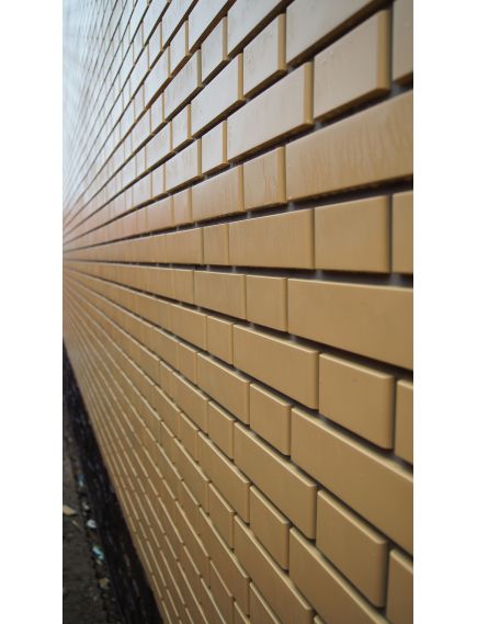 Фасадная панель "Кирпич клинкерный" ЖЕЛТЫЙ (1220х440), фото , изображение 3 - Метэкс