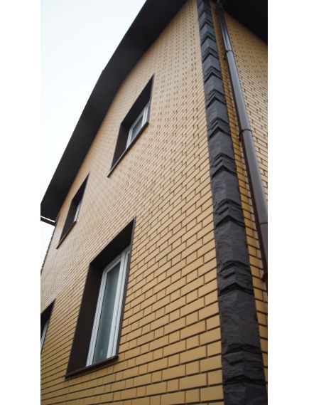Фасадная панель "Кирпич клинкерный" ЖЕЛТЫЙ (1220х440), фото , изображение 4 - Метэкс