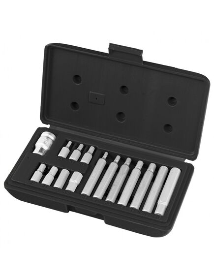 Набор бит HEX хвостовик-шестигранник 1/2 CrV 10 мм 15 предметов STELS 11313, фото , изображение 2 - Метэкс