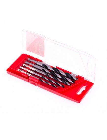 Набор сверл по дереву 5 шт (4-5-6-8-10 мм) шестигранный хвостик MATRIX 70283, фото , изображение 4 - Метэкс