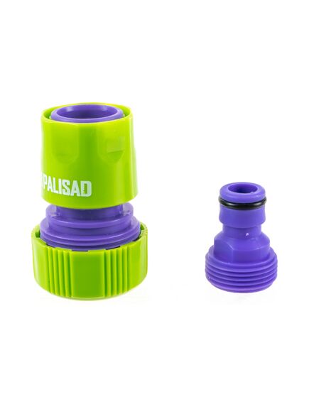 Соединитель-адаптер пластмассовый 3/4 внешняя резьба соединитель шланга 3/4 PALISAD 65755, фото , изображение 4 - Метэкс