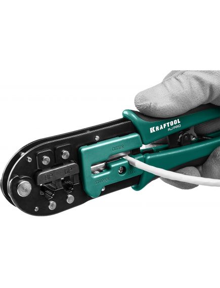 Кримпер универсальный RJ45, RJ11/RJ12 KRAFTOOL 22698, фото , изображение 2 - Метэкс