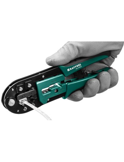 Кримпер универсальный RJ45, RJ11/RJ12 KRAFTOOL 22698, фото , изображение 4 - Метэкс