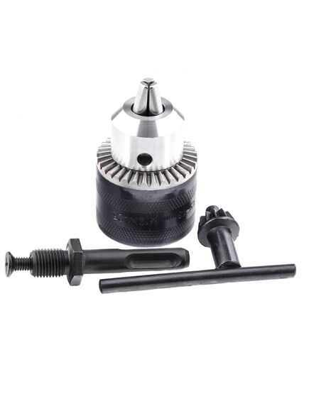 Патрон для дрели ключевой 1,5-13 мм М12 х 1,25 + адаптер SDS PLUS СИБРТЕХ 168257, фото , изображение 5 - Метэкс