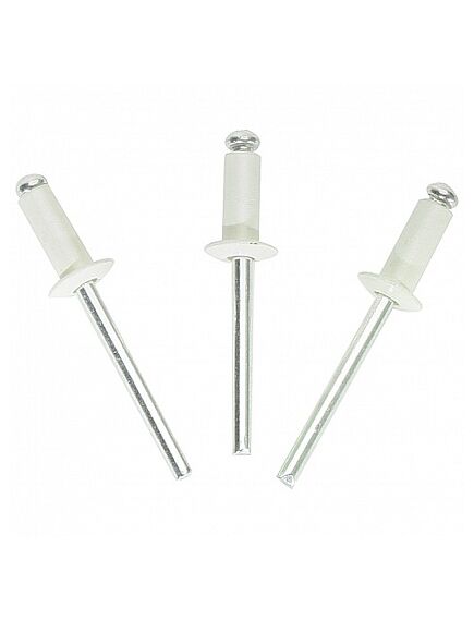 Заклепка ZK 4,8х12 алюм/ст (9003), фото , изображение 2 - Метэкс