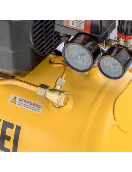 Компрессор прям. привод масляный (1,5 кВт, 230л/мин, 24л, 220В) DENZEL DK1500/24 (58063), фото , изображение 8 - Метэкс