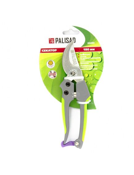 Секатор 180 мм прямой рез металлические обрезиненные рукоятки PALISAD 60489, фото , изображение 3 - Метэкс