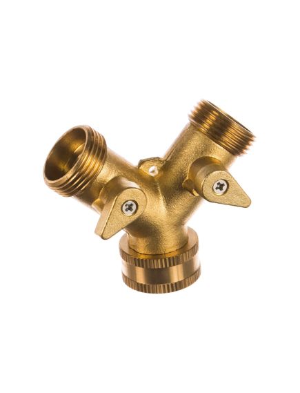 Разветвитель 2-х канальный латунный G3/4" PALISAD 66523, фото , изображение 2 - Метэкс