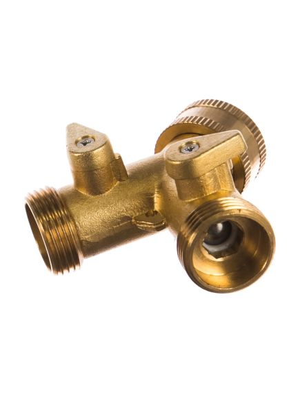 Разветвитель 2-х канальный латунный G3/4" PALISAD 66523, фото , изображение 3 - Метэкс