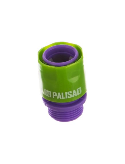 Соединитель пластмассовый быстросъемный внешняя резьба 3/4 PALISAD 66175, фото , изображение 3 - Метэкс