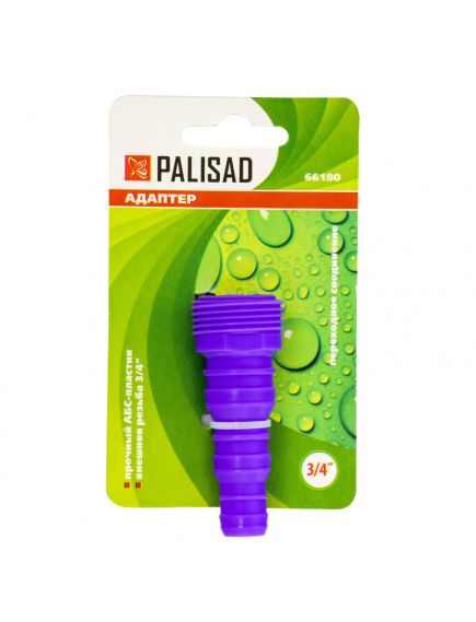 Адаптер пластмассовый 3/4" внешняя резьба переходное соединение PALISAD 66180, фото , изображение 2 - Метэкс