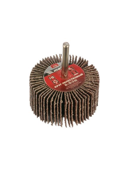 Круг лепестковый для дрели 60х30х6мм Р40 MATRIX 74120, фото , изображение 2 - Метэкс