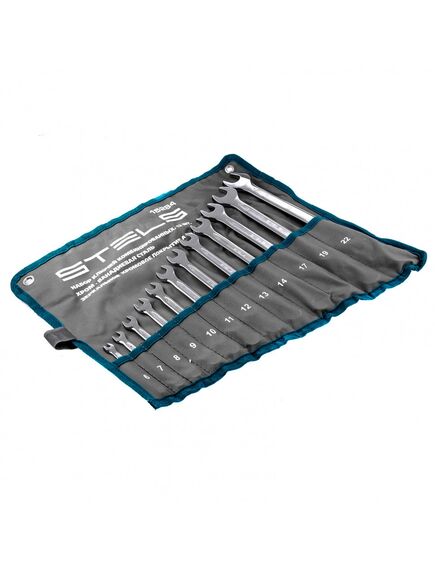 Набор ключей комбинированных 6-22 мм 12 шт антислип STELS 15284, фото , изображение 2 - Метэкс