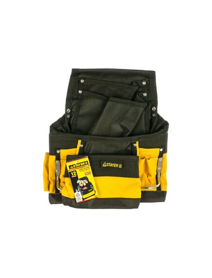 Сумка поясная 12 карманов для ручного инструмента STAYER 38605, фото , изображение 2 - Метэкс