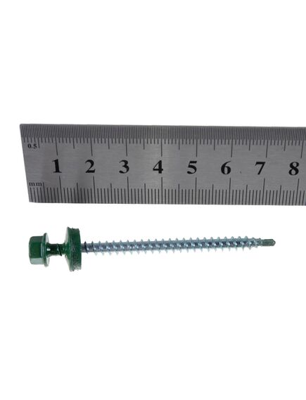 Саморез кровельный 4,8*70 (6002) зеленая листва, фото , изображение 2 - Метэкс