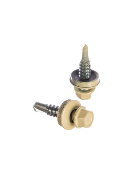 Саморез кровельный 5,5*25 (1014) слоновая кость, фото , изображение 2 - Метэкс