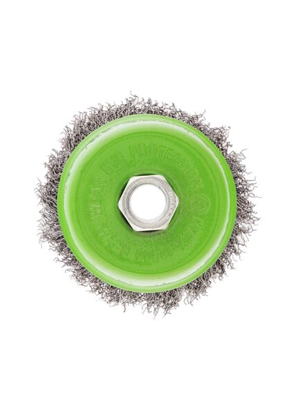 Щетка для УШМ 75 мм М14 "чашка" витая проволока СИБРТЕХ 746047, фото , изображение 3 - Метэкс