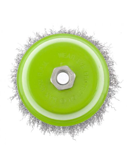 Щетка для УШМ 125 мм М14 "чашка" витая проволока 0,3 мм СИБРТЕХ 746067, фото , изображение 2 - Метэкс