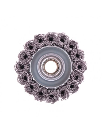 Щетка для УШМ 65 мм М14 "чашка" крученая проволока 0,5 мм MATRIX 74620, фото , изображение 2 - Метэкс