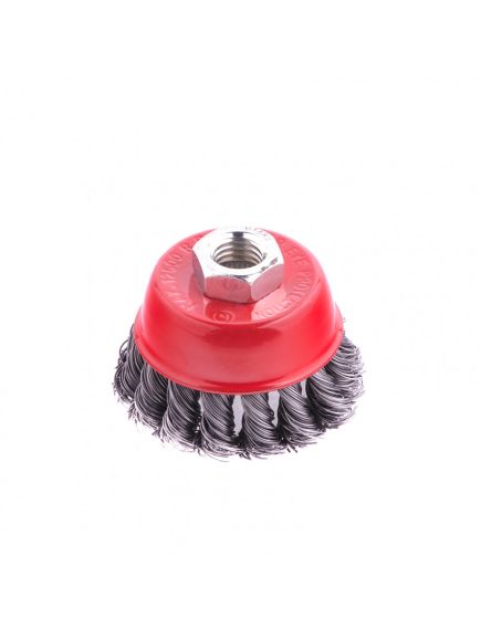 Щетка для УШМ 65 мм М14 "чашка" крученая проволока 0,5 мм MATRIX 74620, фото , изображение 3 - Метэкс