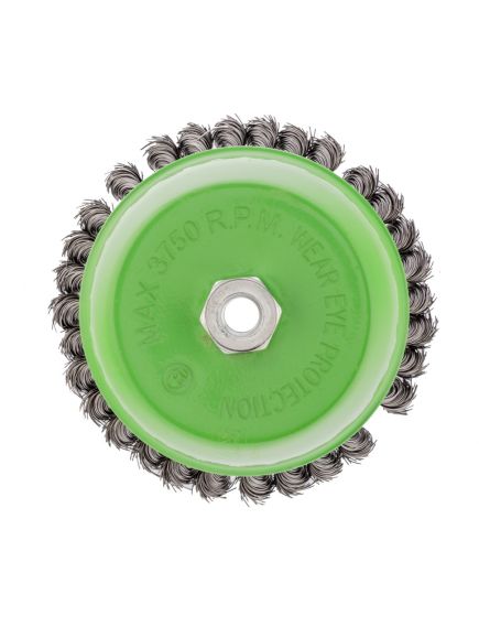 Щетка для УШМ 150 мм М14 "чашка" крученая проволока 0,5 мм СИБРТЕХ 746297, фото , изображение 3 - Метэкс