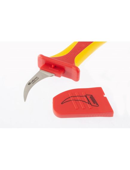 Нож диэлектрический до 1000 В серповидная рабочая кромка полотна СИБРТЕХ 78804, фото , изображение 2 - Метэкс