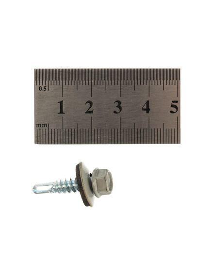 Саморез кровельный 5,5*25 (7004) серый, фото , изображение 3 - Метэкс