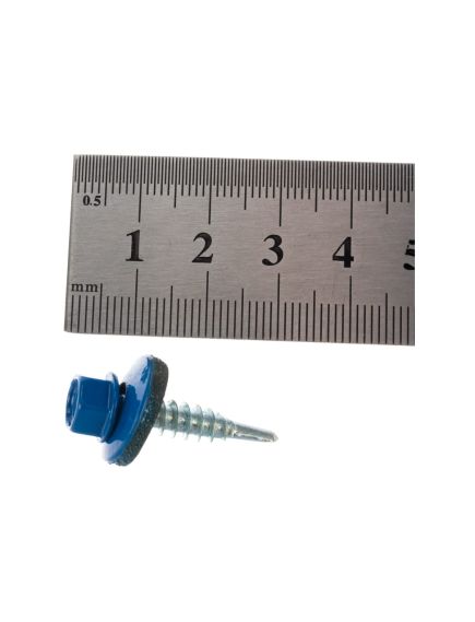 Саморез кровельный 5,5*25 (5005) синий, фото , изображение 3 - Метэкс