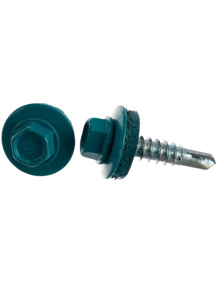 Саморез кровельный 5,5*25 (5021) морская волна, фото , изображение 4 - Метэкс