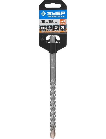 Бур по бетону 10 х 160 мм SDS Plus ЗУБР 29314-160-10_z01, фото , изображение 4 - Метэкс