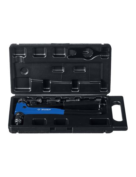 Заклепочник для резьбовых заклепок (М3, М4, М5, М6) в кейсе ЗУБР 31055, фото , изображение 3 - Метэкс