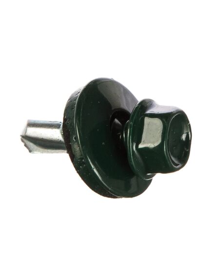 Саморез кровельный 5,5*19 (6005) зелёный мох, фото , изображение 2 - Метэкс