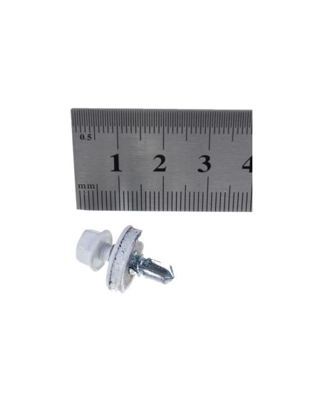 Саморез кровельный 5,5*19 (9003) сигнально-белый, фото , изображение 4 - Метэкс