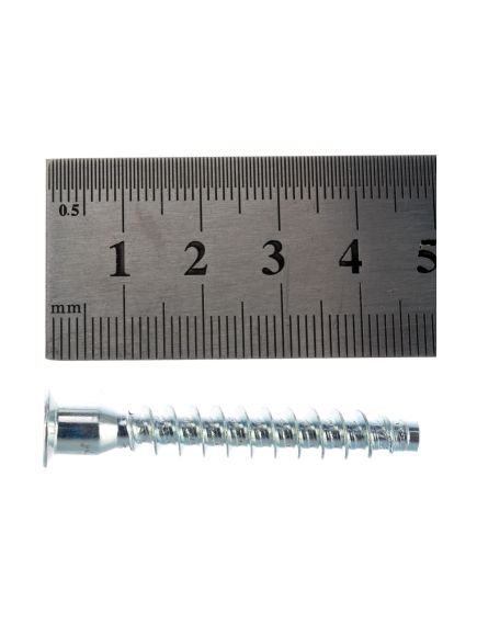 Винт-конфирмат 7х50 цинк шлиц, фото , изображение 4 - Метэкс