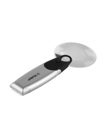 Лупа трансформер с подсветкой 2/6 кратное увеличение 90 мм ЗУБР 40557, фото , изображение 2 - Метэкс