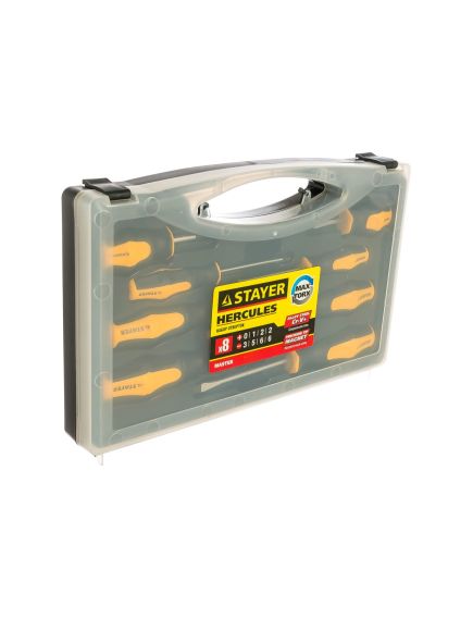Набор отверток 8 шт HERCULES двухкомпонентная рукоятка STAYER 25055-H8_z02, фото , изображение 6 - Метэкс