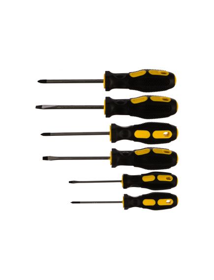 Набор отверток 6 шт HERCULES двухкомпонентная рукоятка STAYER 2513-H6_z01, фото , изображение 2 - Метэкс