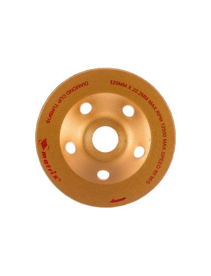 Чашка алмазная зачистная 125 мм турбо MATRIX 72995, фото , изображение 2 - Метэкс