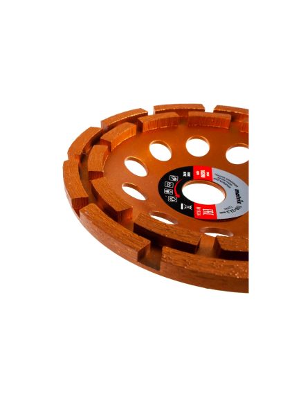 Чашка алмазная зачистная 150 мм двухрядная MATRIX 72996, фото , изображение 2 - Метэкс