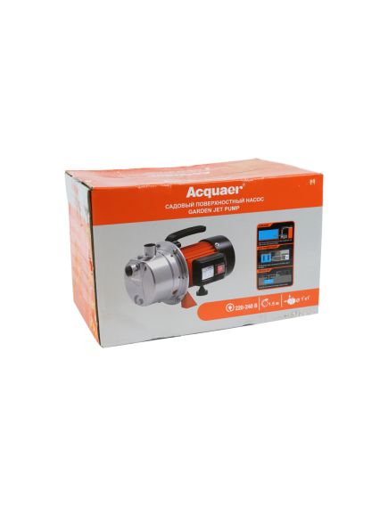 Насос поверхностный (800 Вт, 58 л/мин, напор 38 м) ACQUAER RGJ-800S (7.5.132), фото , изображение 9 - Метэкс