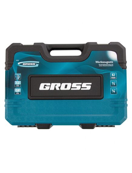 Набор инструментов 1/2", 1/4" 82 предмета 120 зубьев GROSS 14149, фото , изображение 4 - Метэкс