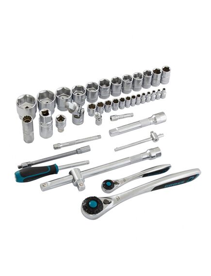 Набор инструментов 1/2", 1/4" 82 предмета 120 зубьев GROSS 14149, фото , изображение 6 - Метэкс