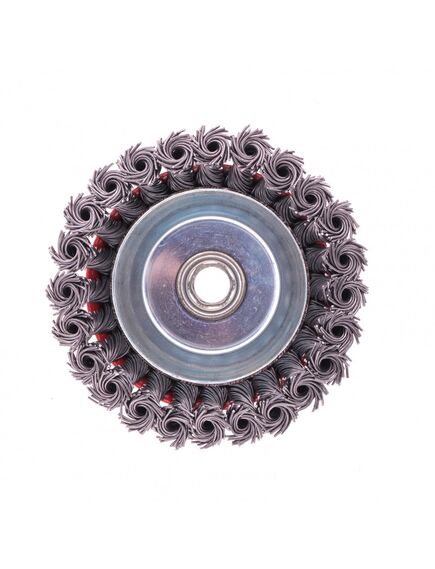 Щетка для УШМ 100 мм М14 "чашка" крученая проволока 0,8 мм MATRIX 74623, фото , изображение 3 - Метэкс