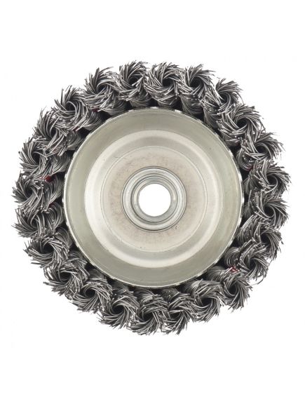 Щетка для УШМ 100 мм М14 "чашка" крученая проволока 0,5 мм MATRIX 74628, фото , изображение 5 - Метэкс