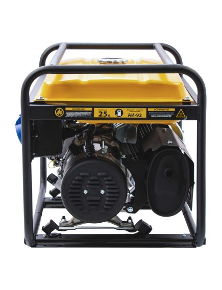 Генератор бенз. (5 - 5,5 кВт, 220 В, 25л, ручной стартер) DENZEL GE-6900 (94637), фото , изображение 3 - Метэкс